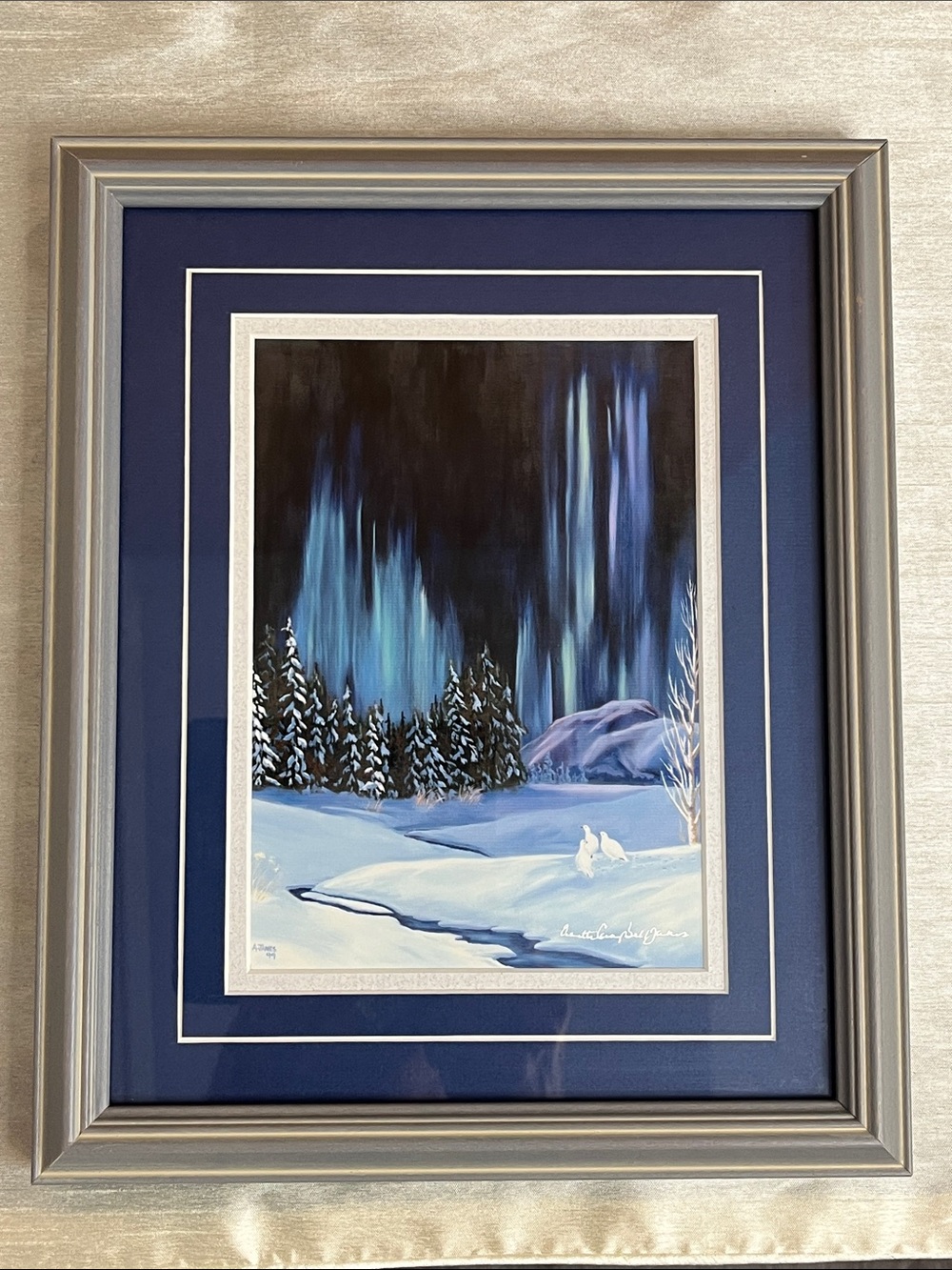 Annette Campbell Janes Art Print Luminous Northern Lights Winter Landscape